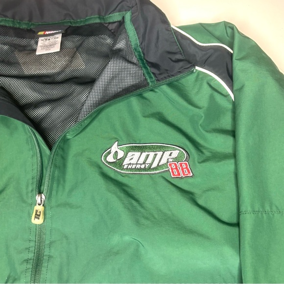 NASCAR Dale Earnhardt Jr. Amp Energy #88 Men’s Size 2XL XXL Windbreaker Full Zip - Picture 3 of 9